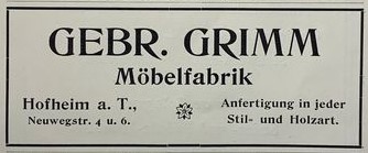 Gebr. Grimm Neuwegstraße 4_6 - Quelle Führer durch Hofheim 1904