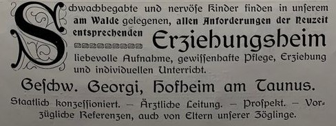 Geschw. Georgi - Quelle F&uuml;hrer durch Hofheim 1904